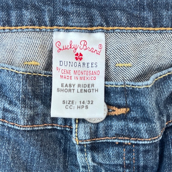 Lucky Brand Dungarees Easy Rider Short Length 14/32 - Picture 2 of 14